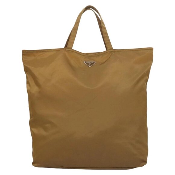 PRADA Tote Bag Nylon Khaki Silver Auth - Picture 3 of 16